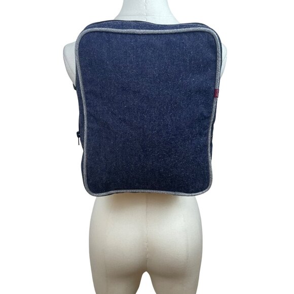 Levis Women’s Blue Denim With Suzan Briganti Inner Print Lining Backpack Sz M - Picture 11 of 13